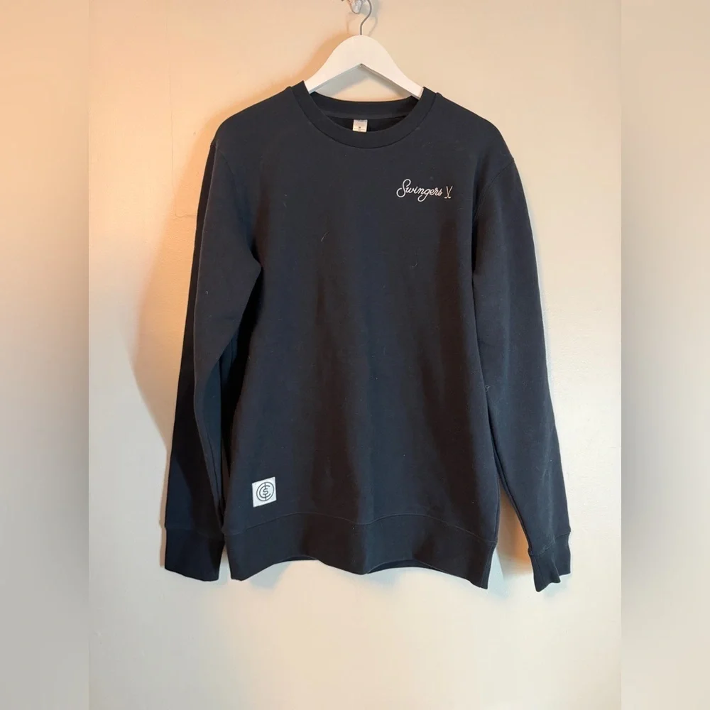Straight Down Swingers Golf Club Logo Men’s Crew Sweatshirt Blue Medium